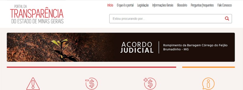 Reprodução do site