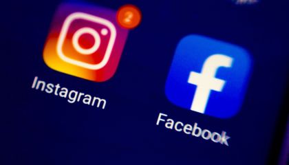 Ilustração fotográfica com os ícones do Facebook e Instagram Rafael Henrique/SOPA Images/LightRocket via Getty Images (28.ago.2022)
