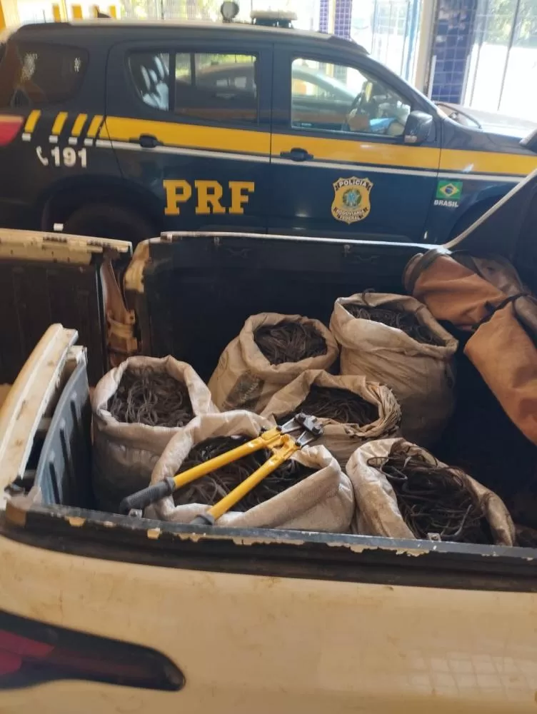 PRF apreende 368 kg de fios de cobre furtados em Paracatu