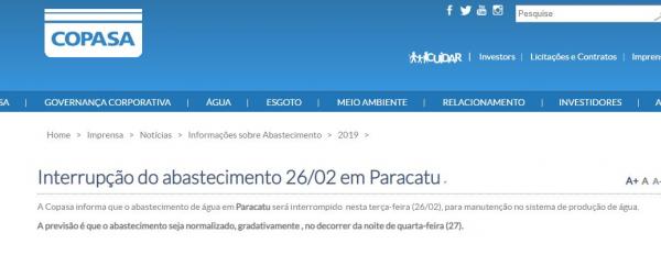 foto: Site Copasa