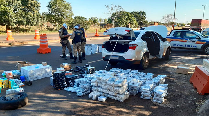 Polícia apreende produtos contrabandeados do Paraguai com destino a Paracatu