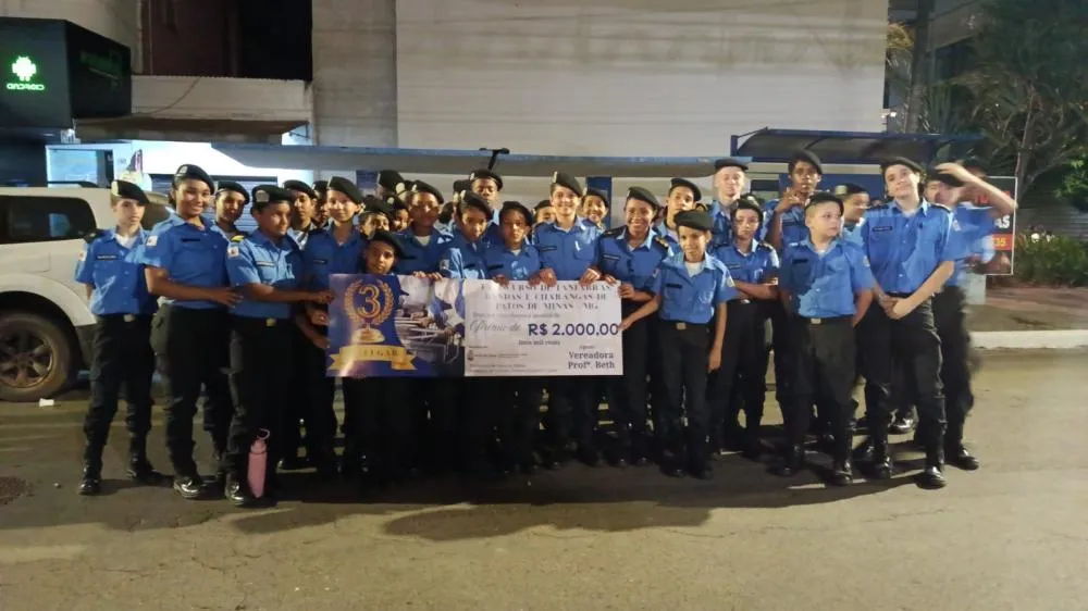Fanfarra da Guarda Mirim de Paracatu conquista 3º lugar em concurso realizado em Patos de Minas