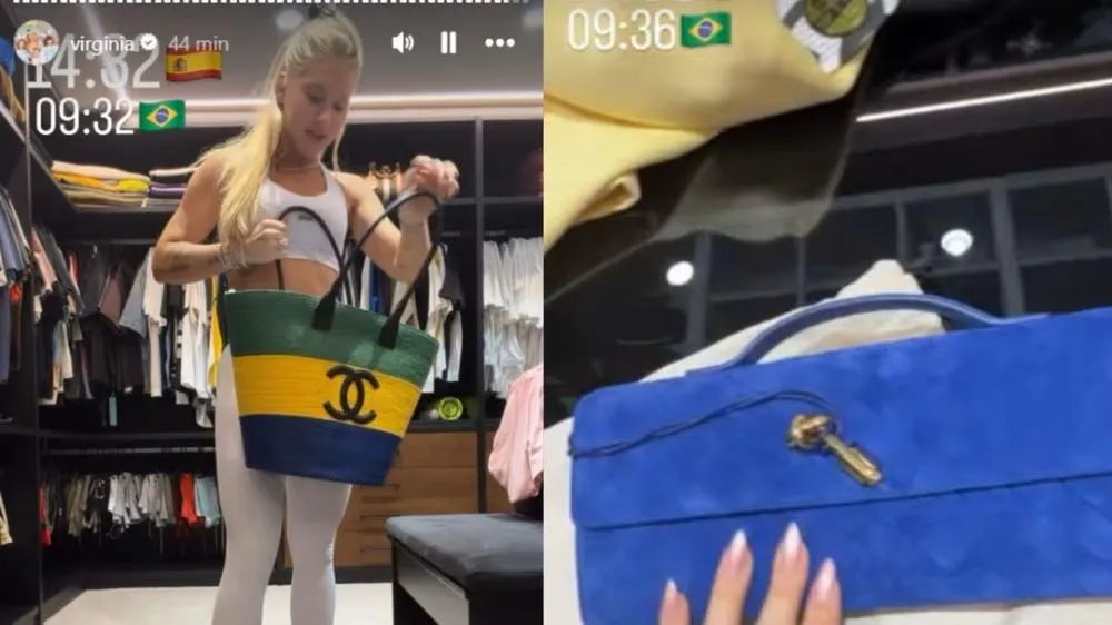 Look de Virginia para Brasil x Escócia tem bolsa de luxo que custa R$ 160 mil